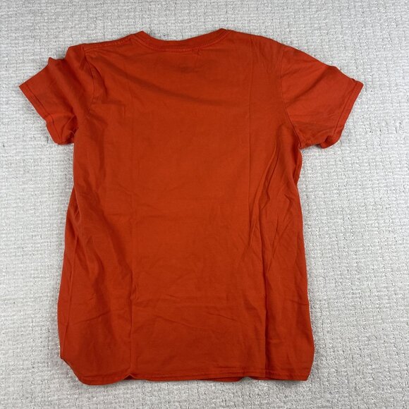 2019 Billie Eilish Graffiti Spell Out Graphic Orange Shirt XS Merch - Picture 12 of 16
